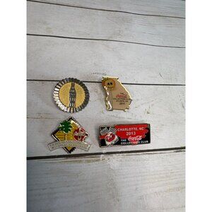 Coca Cola Pin Lot of 4 Racing 2013 Georgia 2011 Palm Springs 2002 Bottle Hat Lap